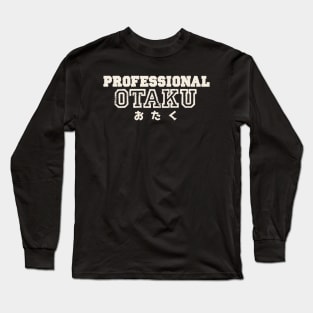 Professional Otaku Japanese Anime Fan Vintage Long Sleeve T-Shirt